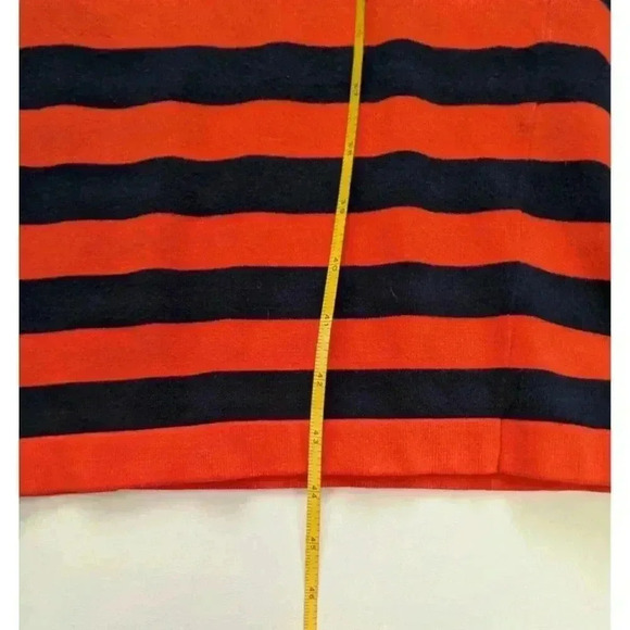 MILLY Stripe Ottoman Fitted Dress In Navy Size Medium Midi Bodycon - Picture 8 of 10